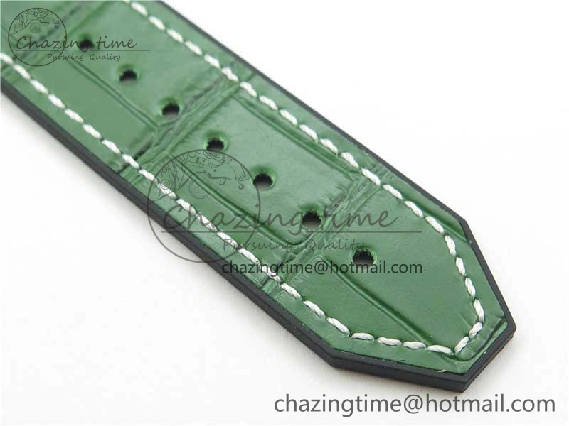 EyeCatching Fusion 42mm RG B50 Green Dial On Green Gummy Strap A 6806