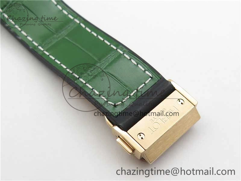 EyeCatching Fusion 42mm RG B50 Green Dial On Green Gummy Strap A 6806