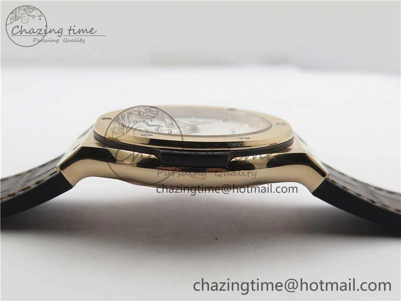 Fusion 42mm RG B50 White Dial On Brown Gummy Strap A Original 6810