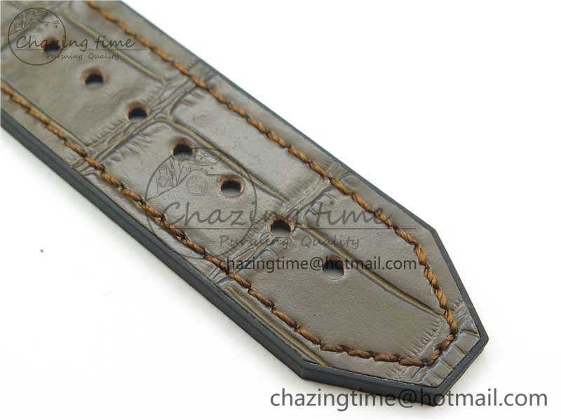 Fusion 42mm RG B50 White Dial On Brown Gummy Strap A Original 6810