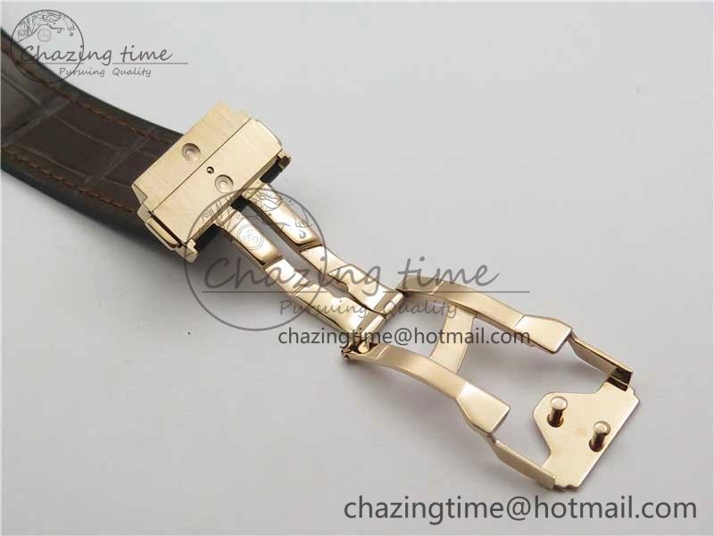 Fusion 42mm RG B50 White Dial On Brown Gummy Strap A Original 6810