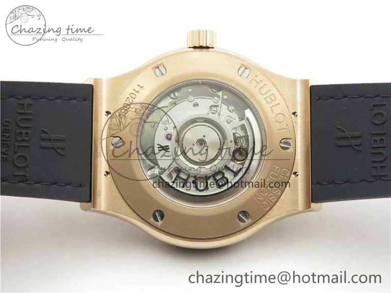 Fusion 42mm RG B50 White Dial On Brown Gummy Strap A Original 6810