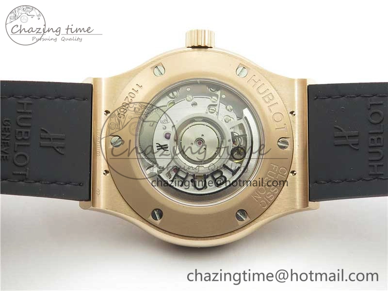 Fusion 42mm RG B50 White Dial On Brown Gummy Strap A Original 6810