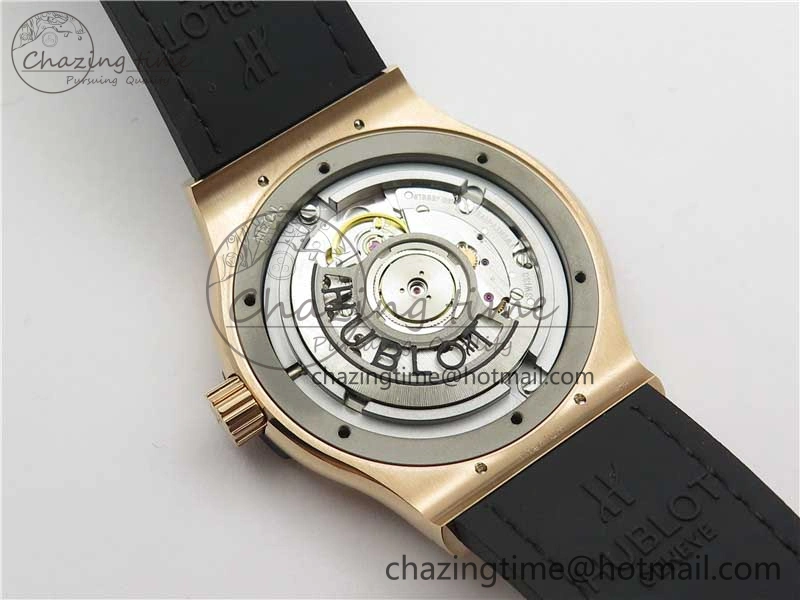 Fusion 42mm RG B50 White Dial On Brown Gummy Strap A Original 6810