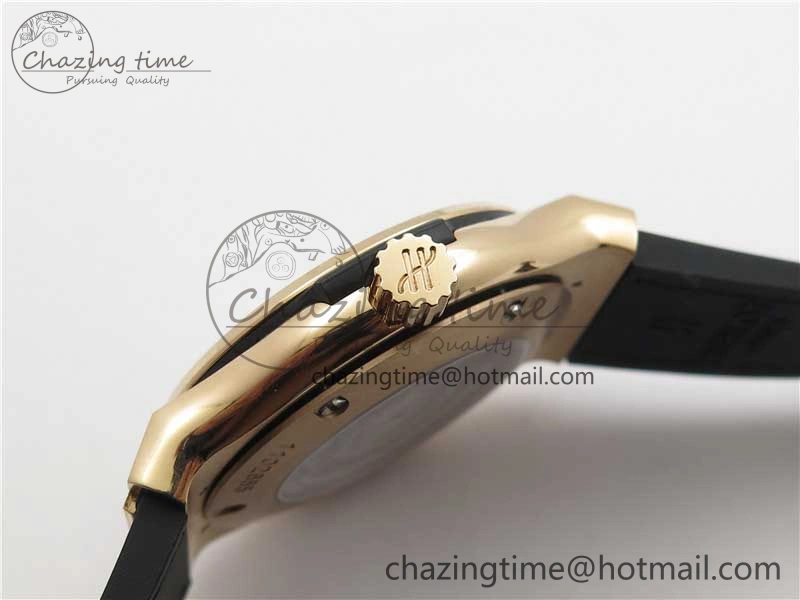 Fusion 42mm RG B50 White Dial On Brown Gummy Strap A Original 6810
