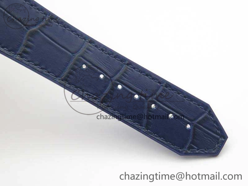 Bright Fusion 42mm RG JJF 1:1 Best Edition Blue Dial On Gummy Strap A 6945