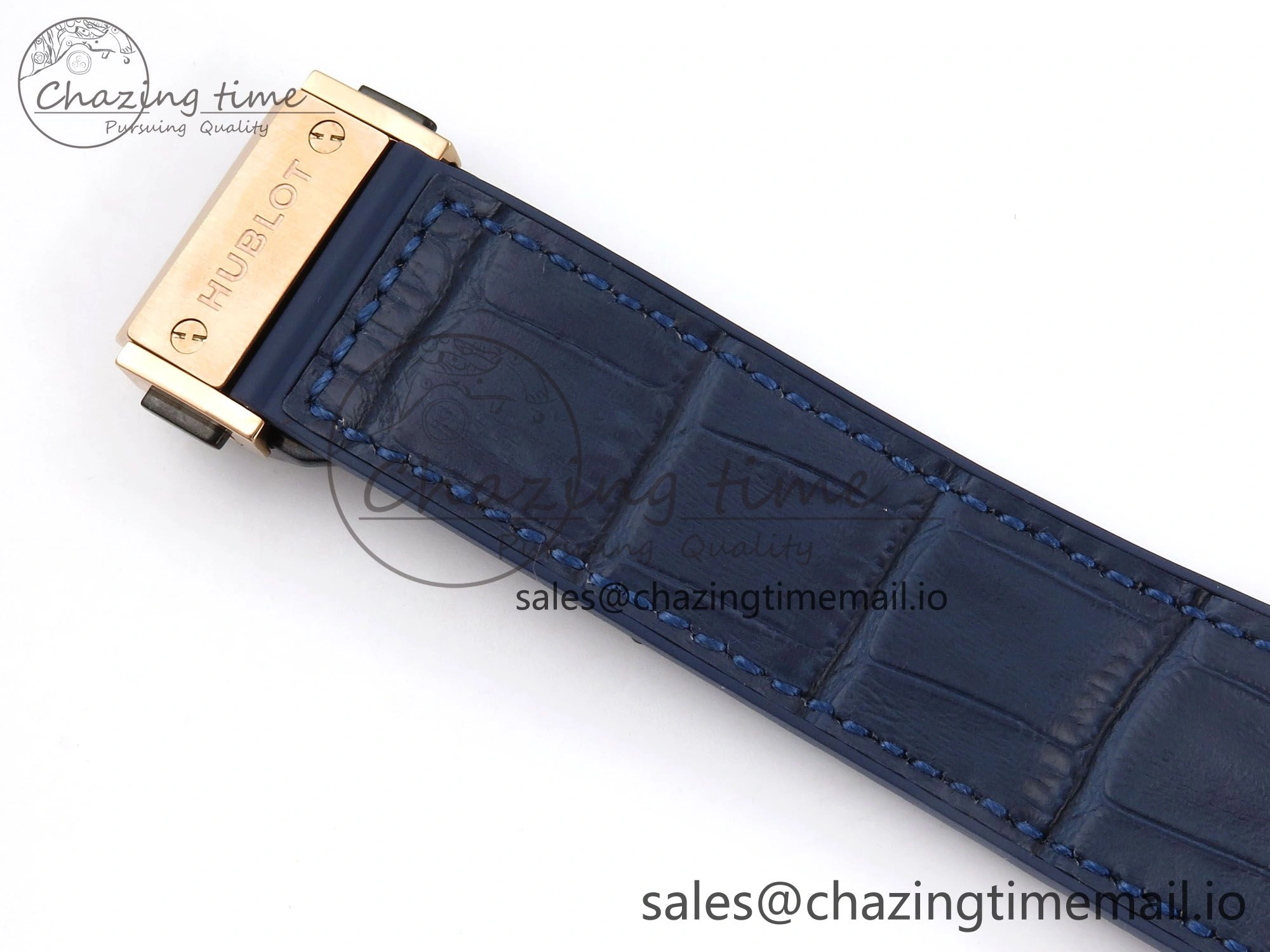 Fusion 42mm RG JJF 1:1 Best Edition Blue Dial on Blue Gummy Leather Strap Refined 6702