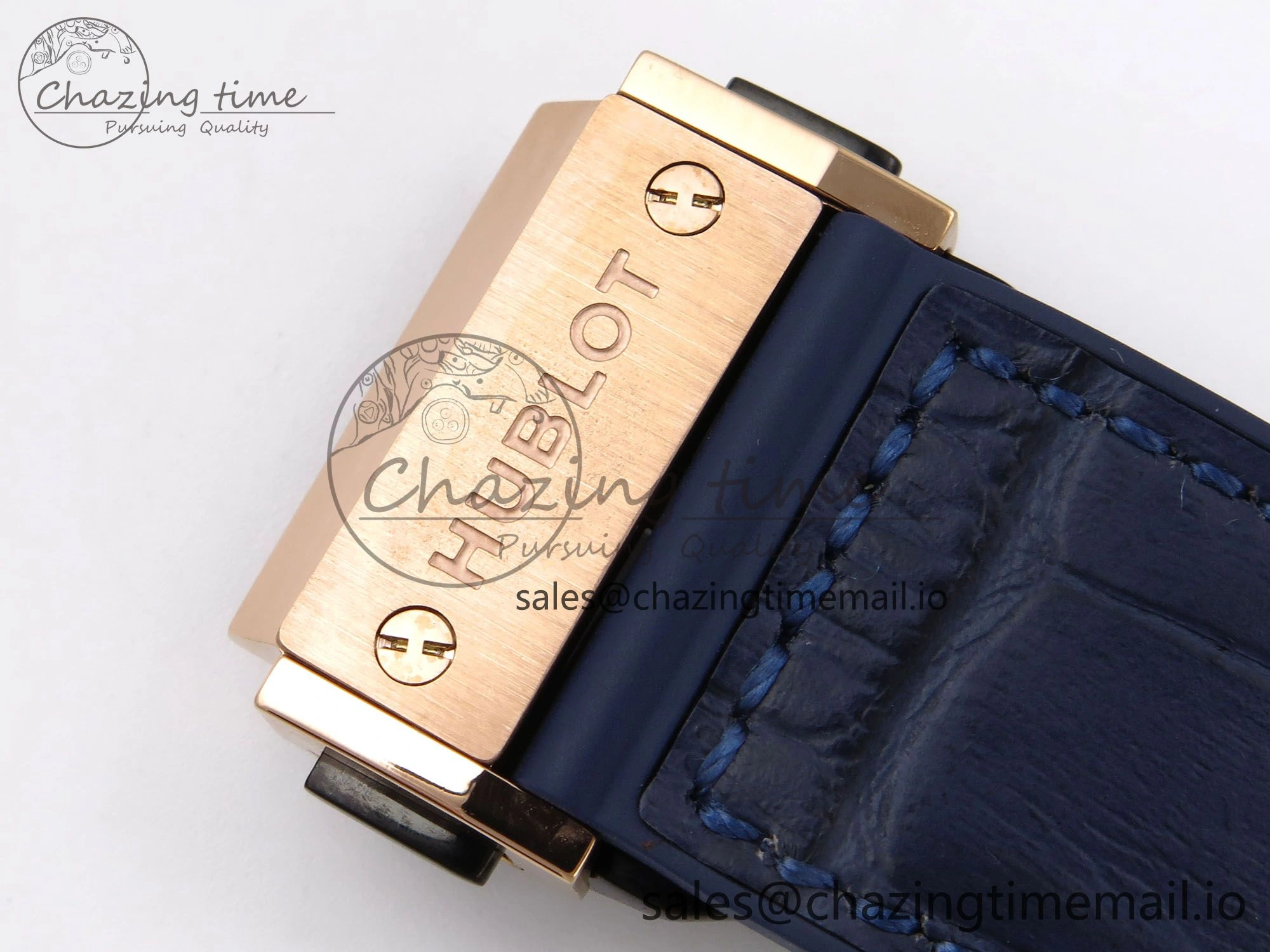 Fusion 42mm RG JJF 1:1 Best Edition Blue Dial on Blue Gummy Leather Strap Refined 6702