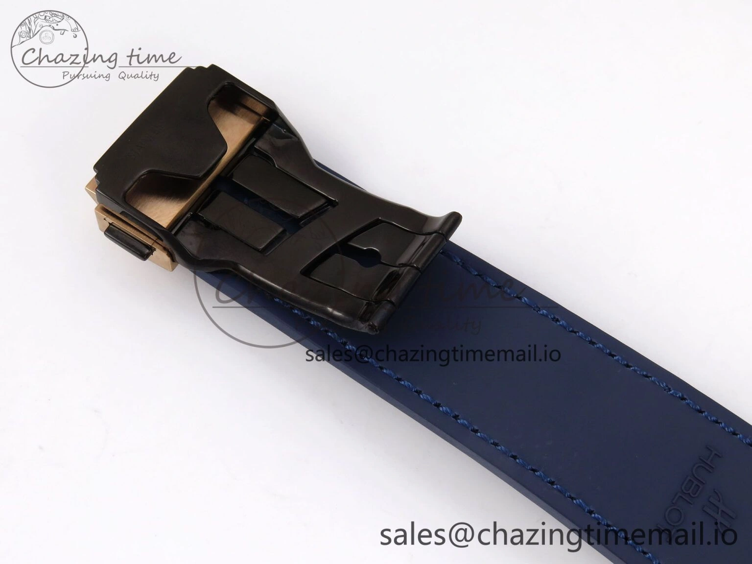 Fusion 42mm RG JJF 1:1 Best Edition Blue Dial on Blue Gummy Leather Strap Refined 6702