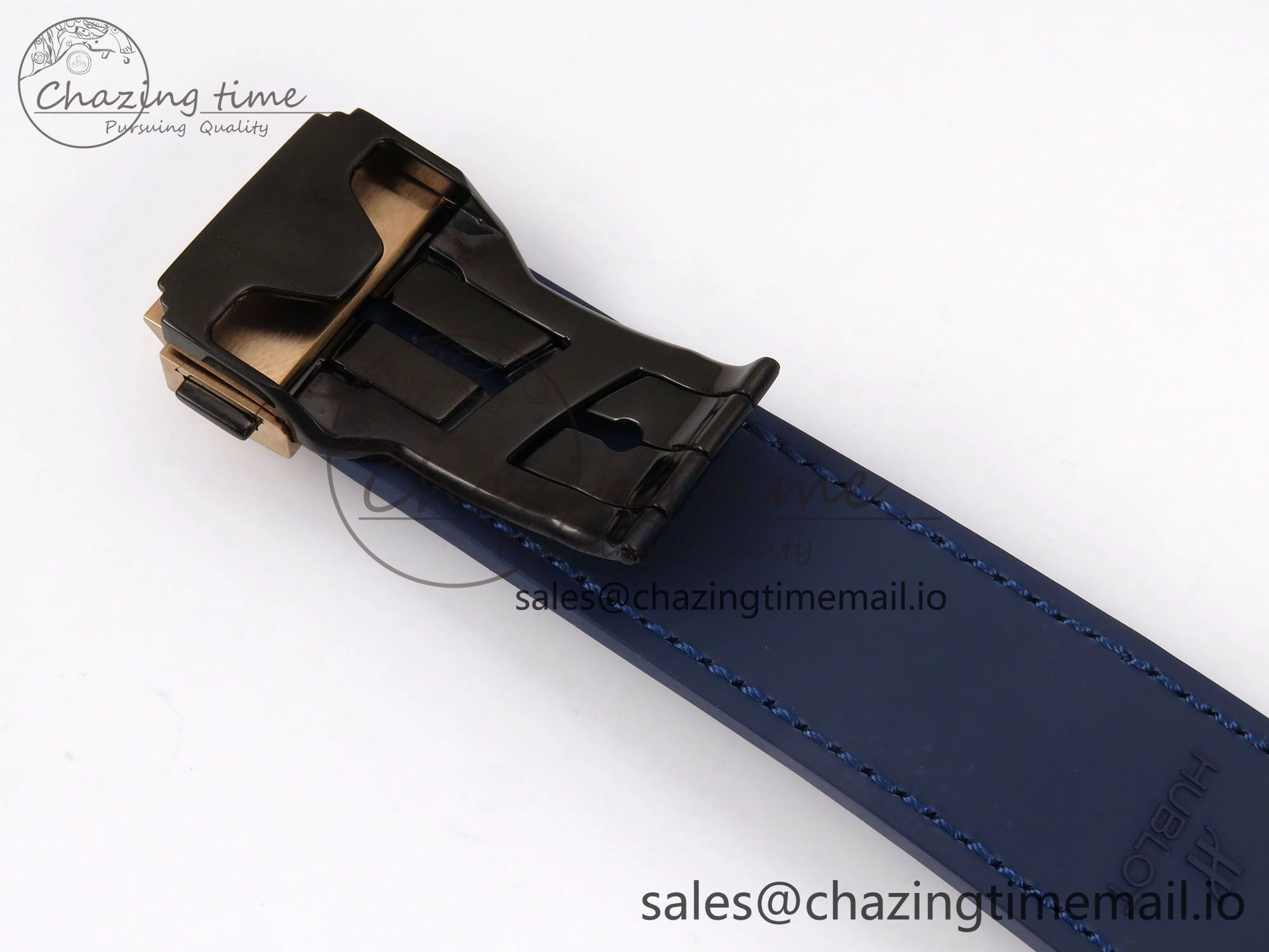 Fusion 42mm RG JJF 1:1 Best Edition Blue Dial on Blue Gummy Leather Strap Refined 6702