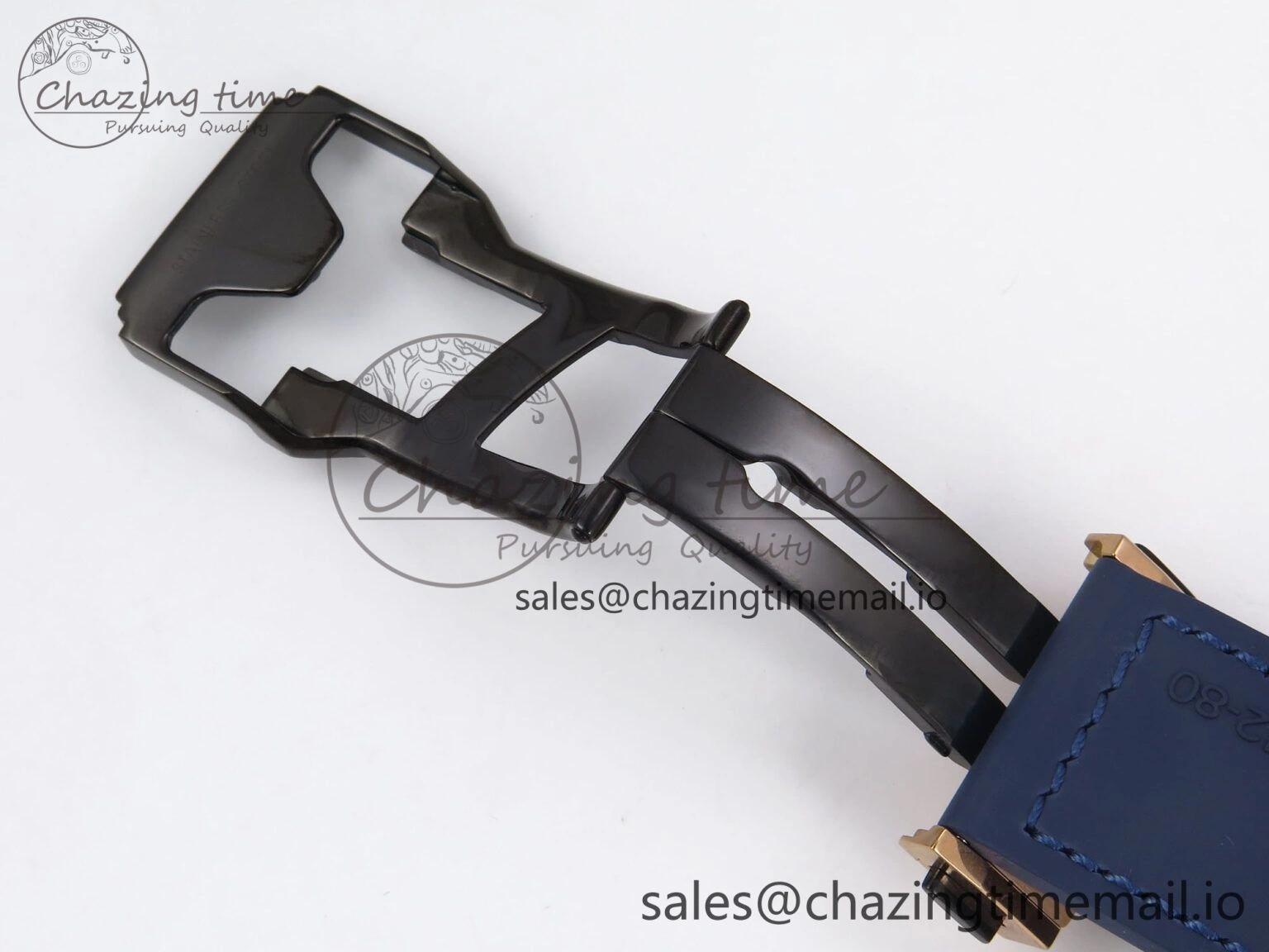Fusion 42mm RG JJF 1:1 Best Edition Blue Dial on Blue Gummy Leather Strap Refined 6702