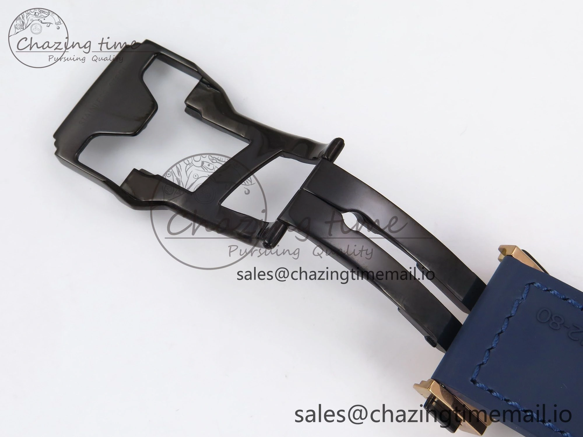 Fusion 42mm RG JJF 1:1 Best Edition Blue Dial on Blue Gummy Leather Strap Refined 6702