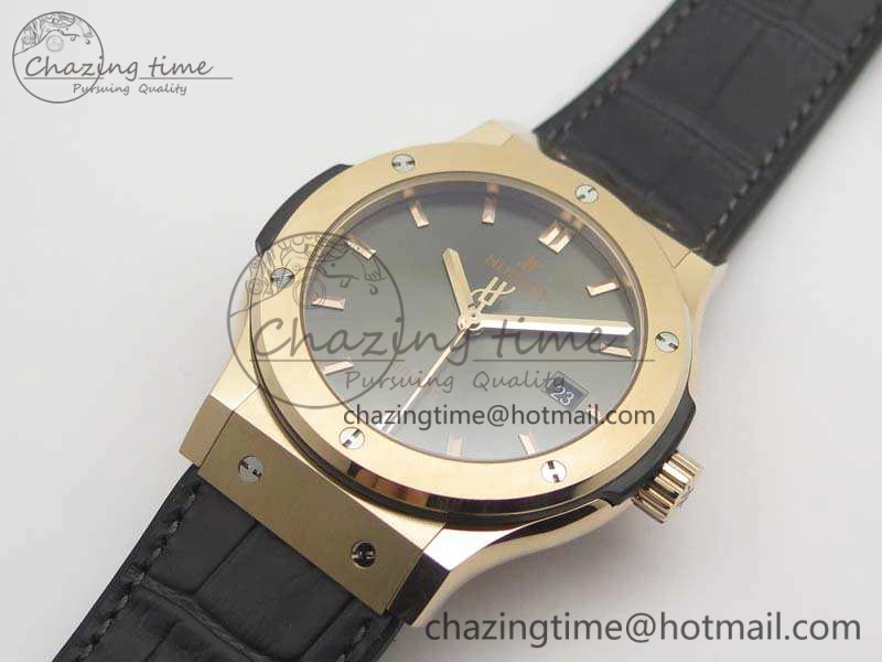 Supportive Fusion 42mm RG JJF 1:1 Best Edition Gray Dial On Gummy Strap A 6949