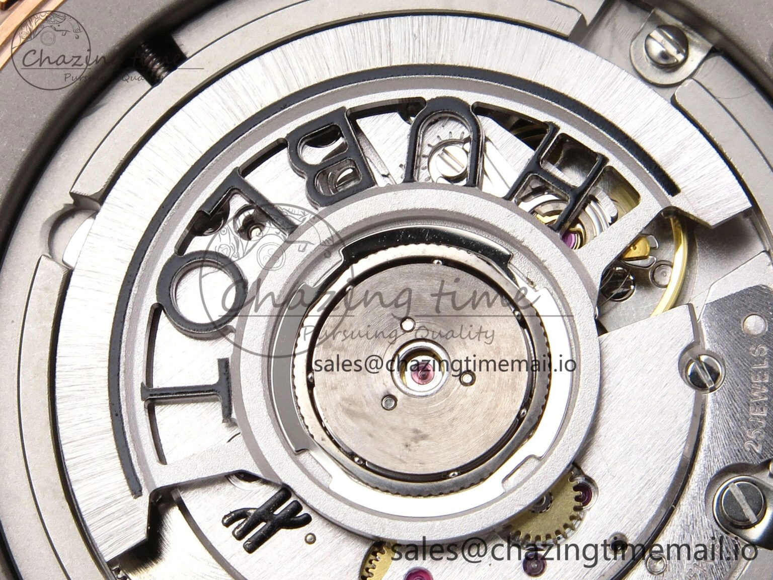 Bright Fusion 42mm RG JJF 1:1 Best Edition Gray Dial on Black Gummy Leather Strap 6699