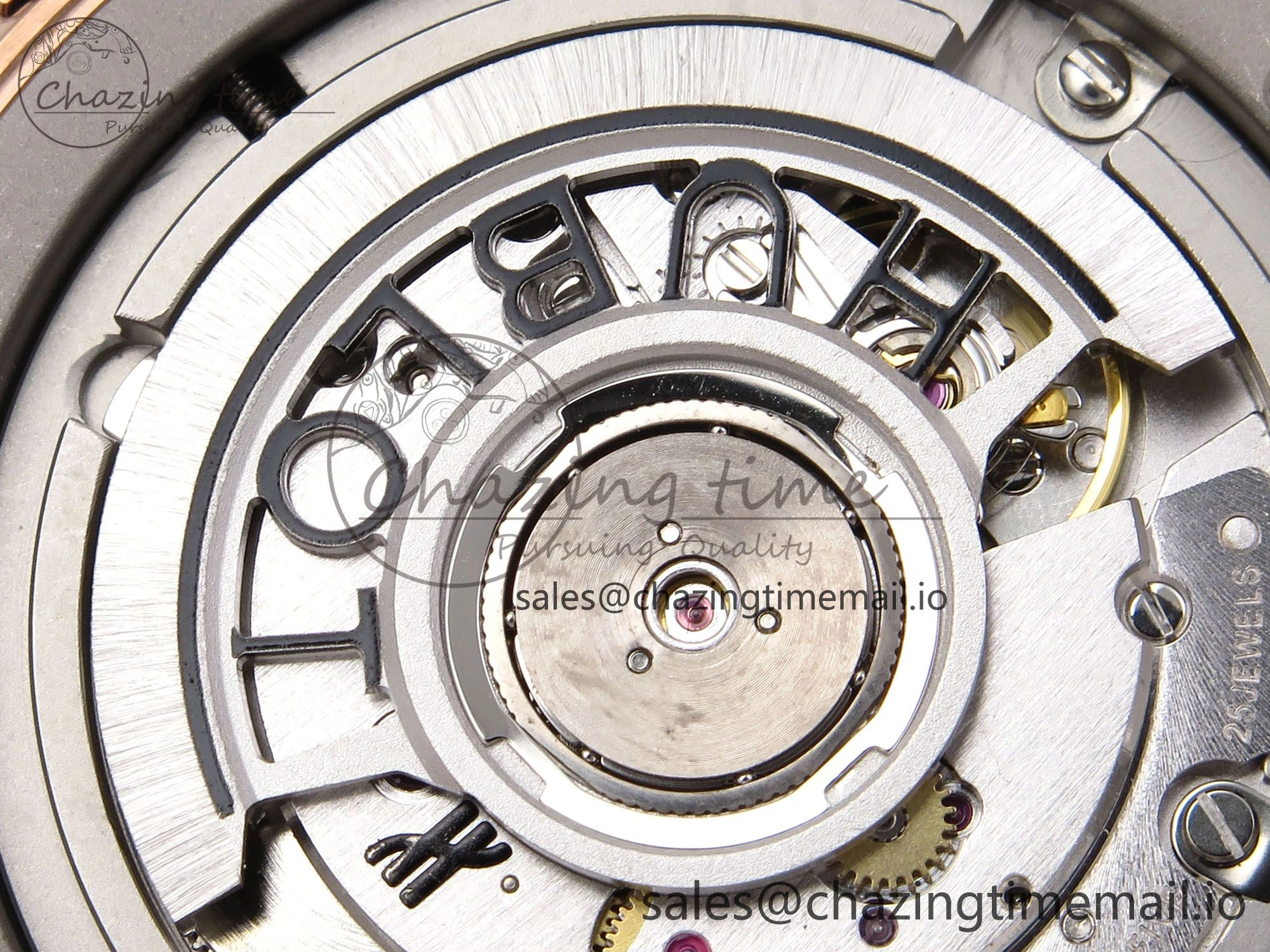 Bright Fusion 42mm RG JJF 1:1 Best Edition Gray Dial on Black Gummy Leather Strap 6699