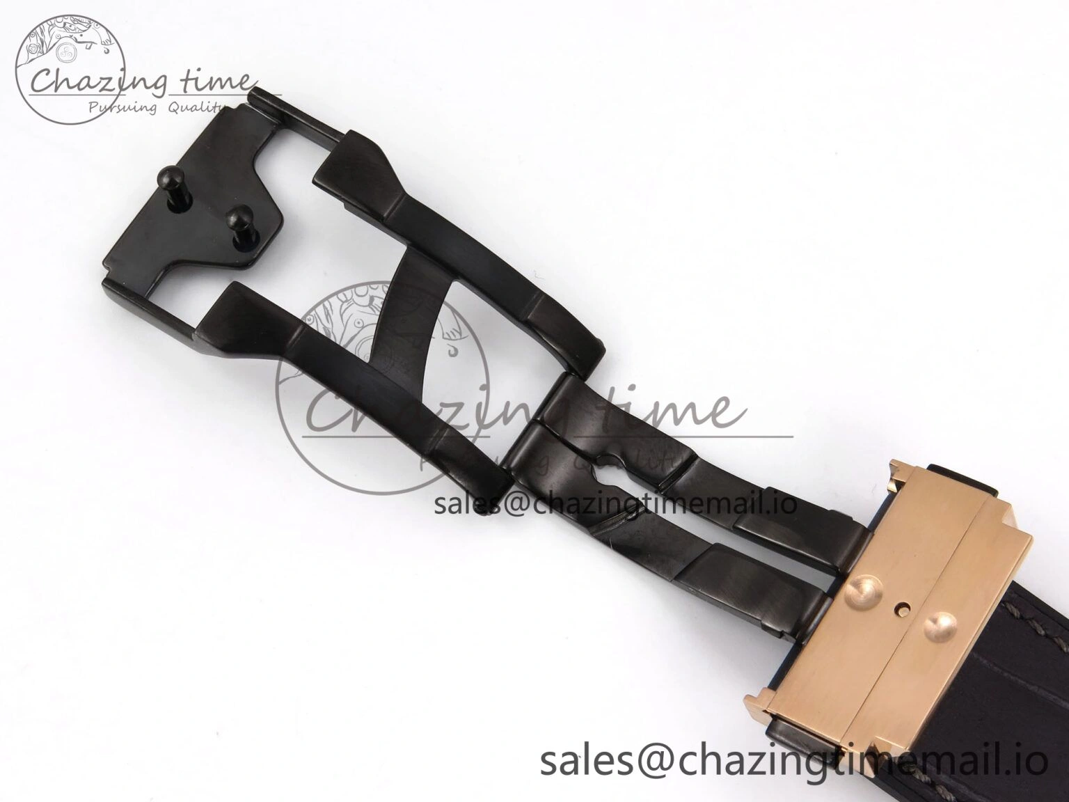 Bright Fusion 42mm RG JJF 1:1 Best Edition Gray Dial on Black Gummy Leather Strap 6699