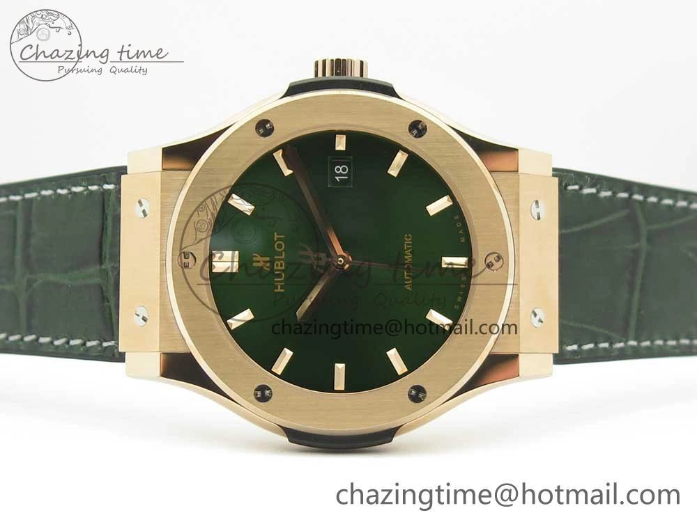 OdorResistant Fusion 42mm RG JJF 1:1 Best Edition Green Dial on Green Gummy Strap A 6852