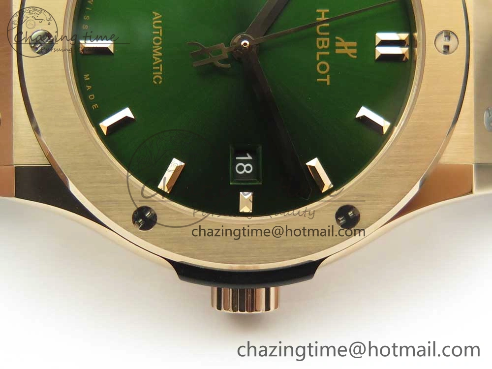 OdorResistant Fusion 42mm RG JJF 1:1 Best Edition Green Dial on Green Gummy Strap A 6852