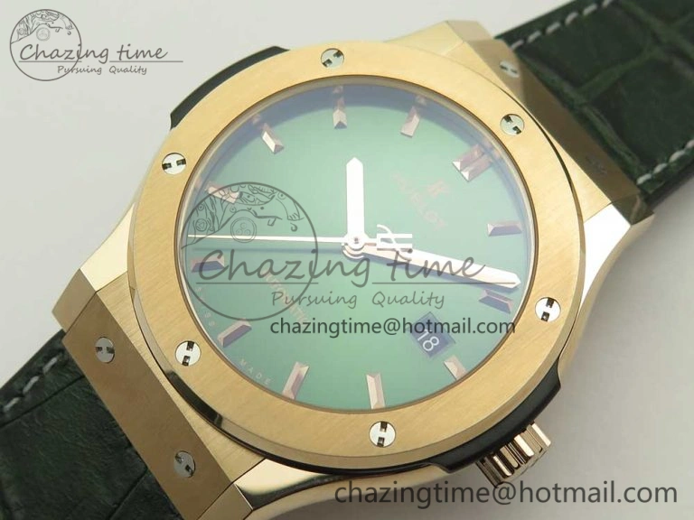 OdorResistant Fusion 42mm RG JJF 1:1 Best Edition Green Dial on Green Gummy Strap A 6852