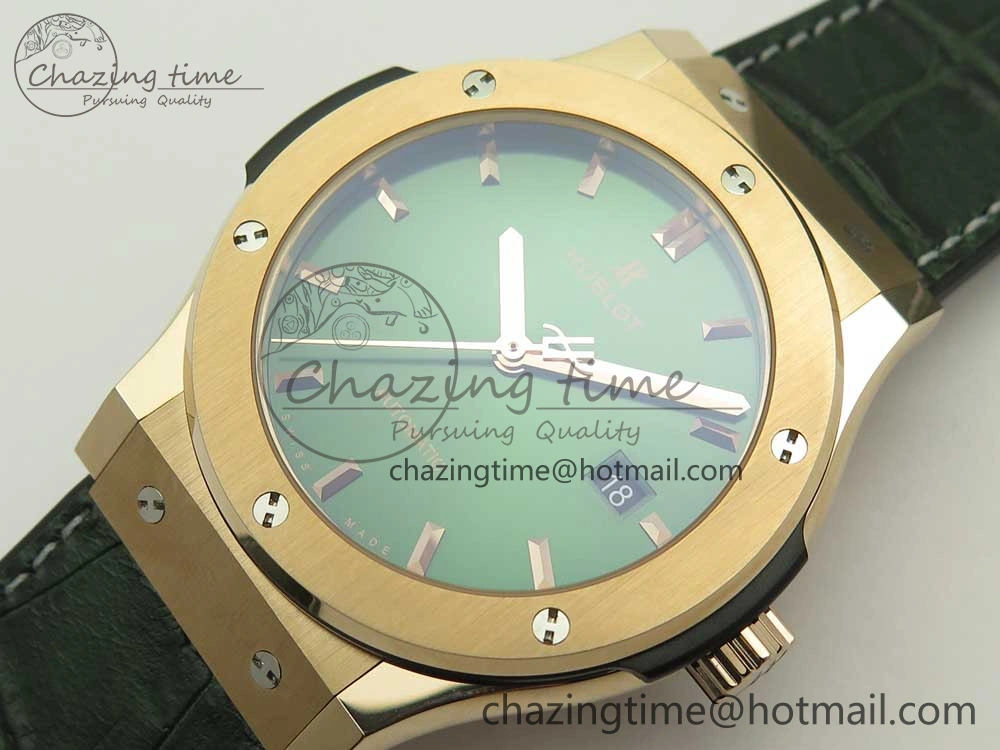 OdorResistant Fusion 42mm RG JJF 1:1 Best Edition Green Dial on Green Gummy Strap A 6852