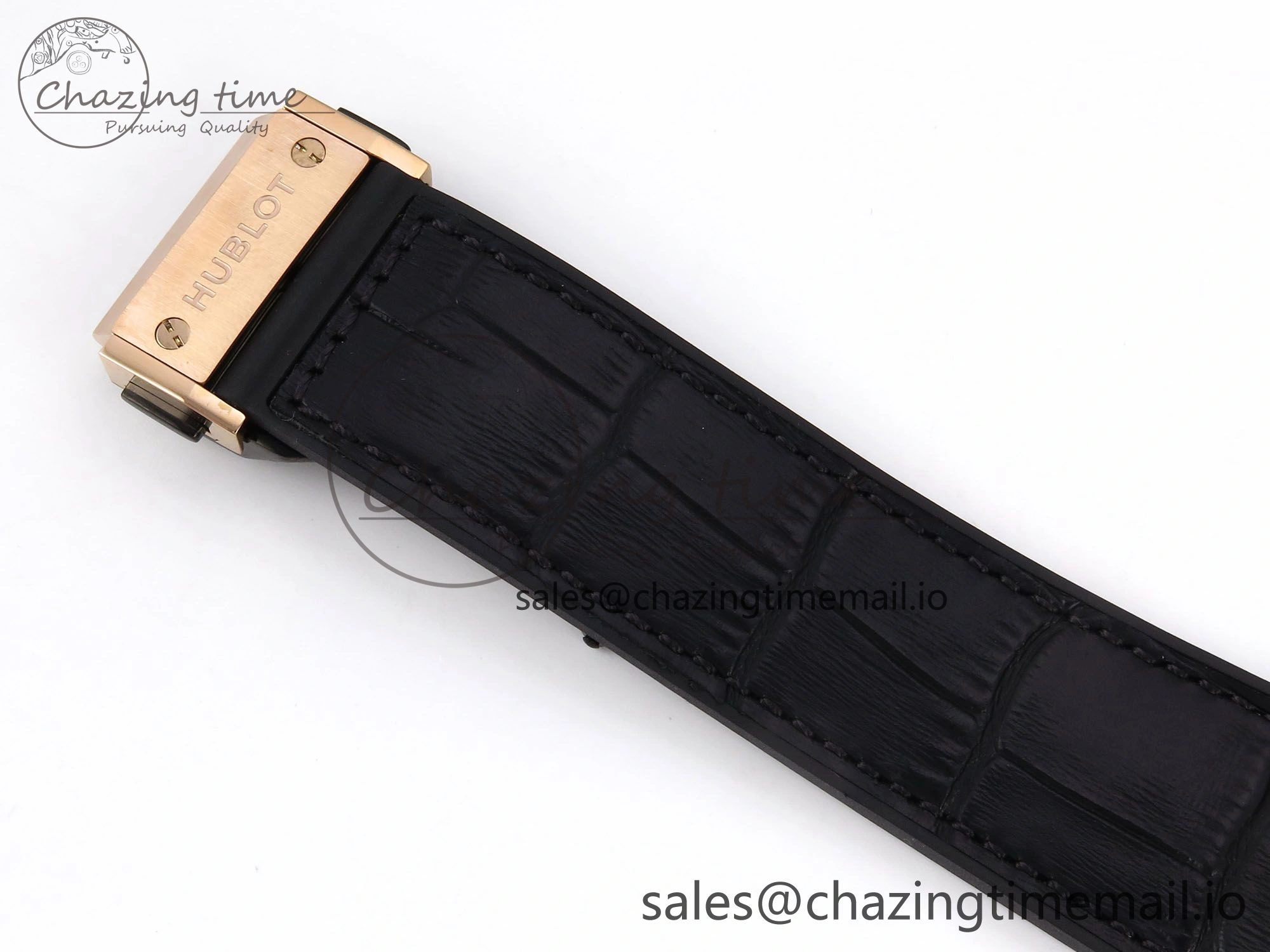 SmartChoice Fusion 42mm RG JJF 1:1 Best Edition White Dial on Black Gummy Leather Strap 6701