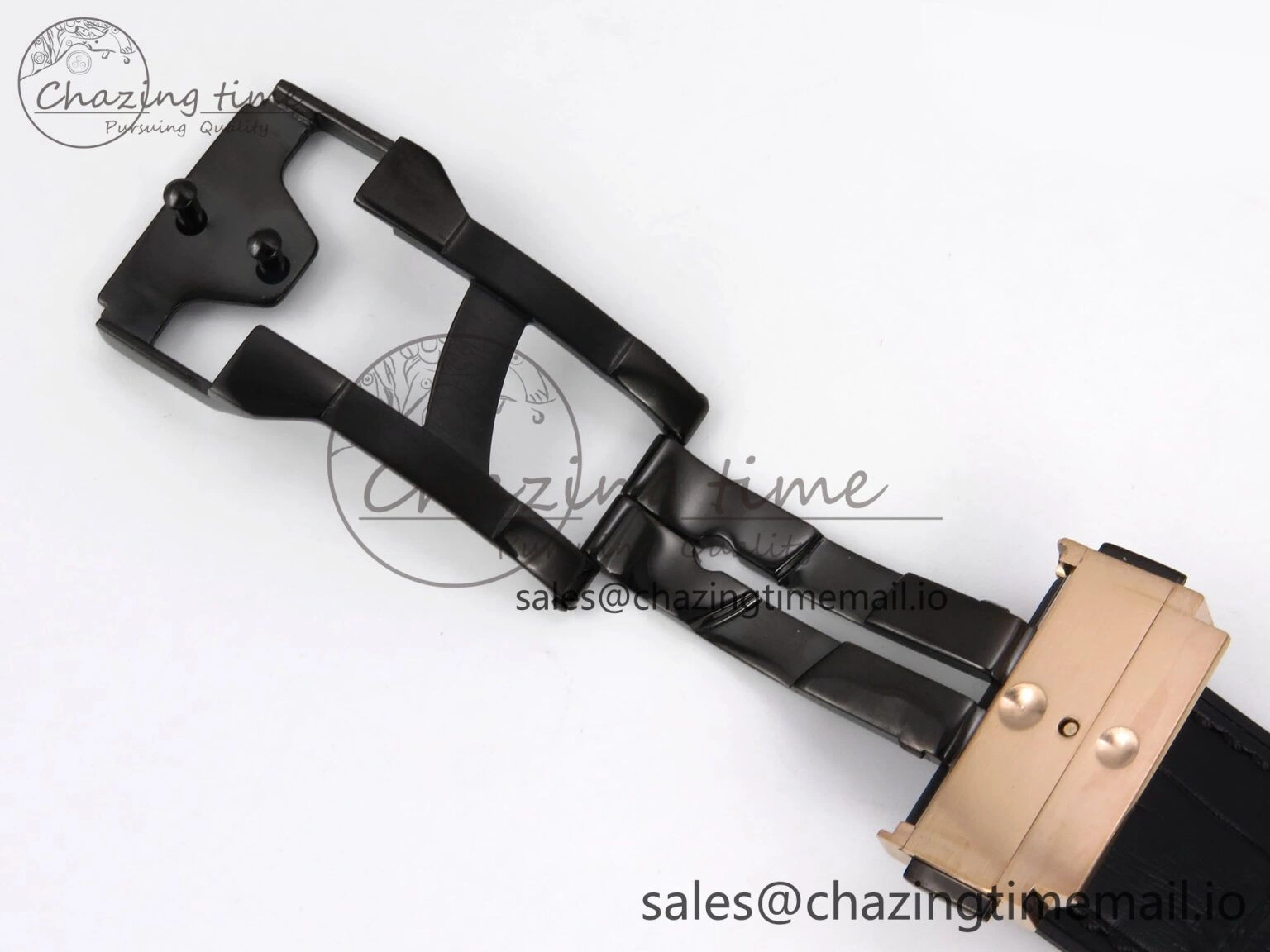 SmartChoice Fusion 42mm RG JJF 1:1 Best Edition White Dial on Black Gummy Leather Strap 6701