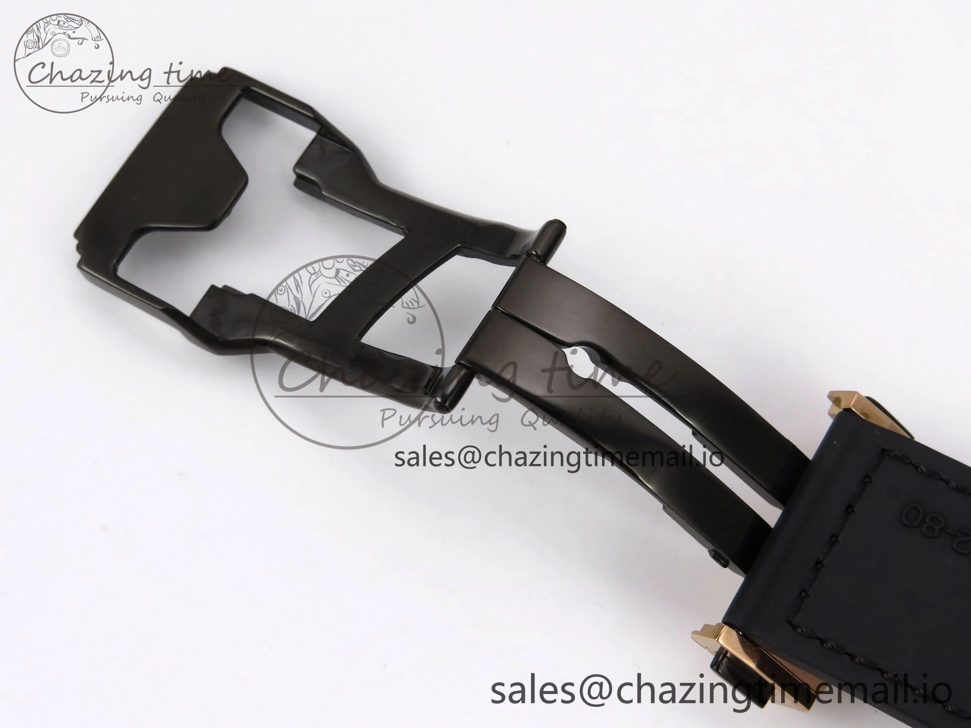 SmartChoice Fusion 42mm RG JJF 1:1 Best Edition White Dial on Black Gummy Leather Strap 6701
