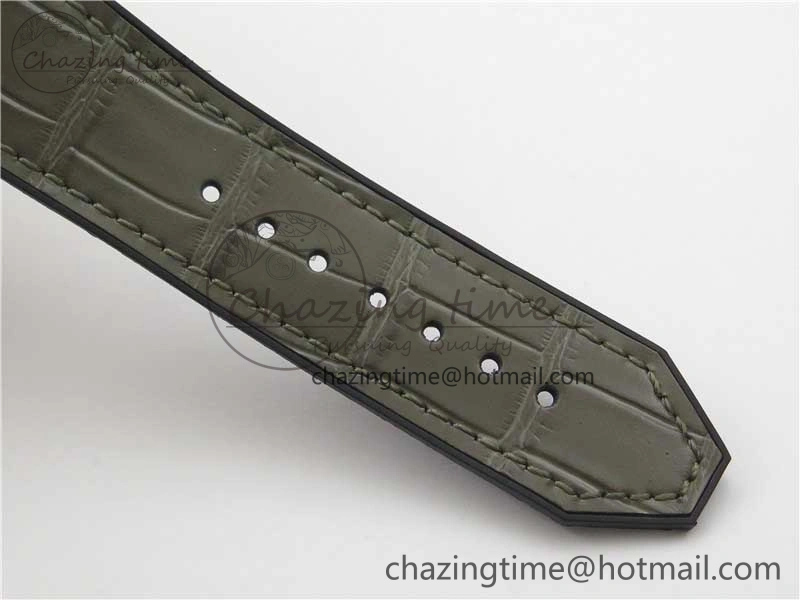 Practical Fusion 42mm RG Paved Diamonds Case Bezel B50F Gray Dial On Gummy Strap A 6777