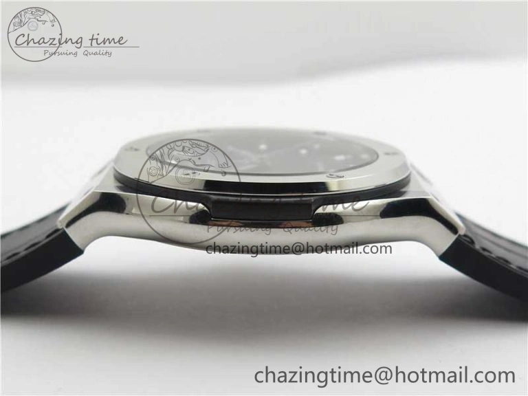 Fusion 42mm SS B50 Black Dial On Black Gummy Strap A FlexibleFit 6816