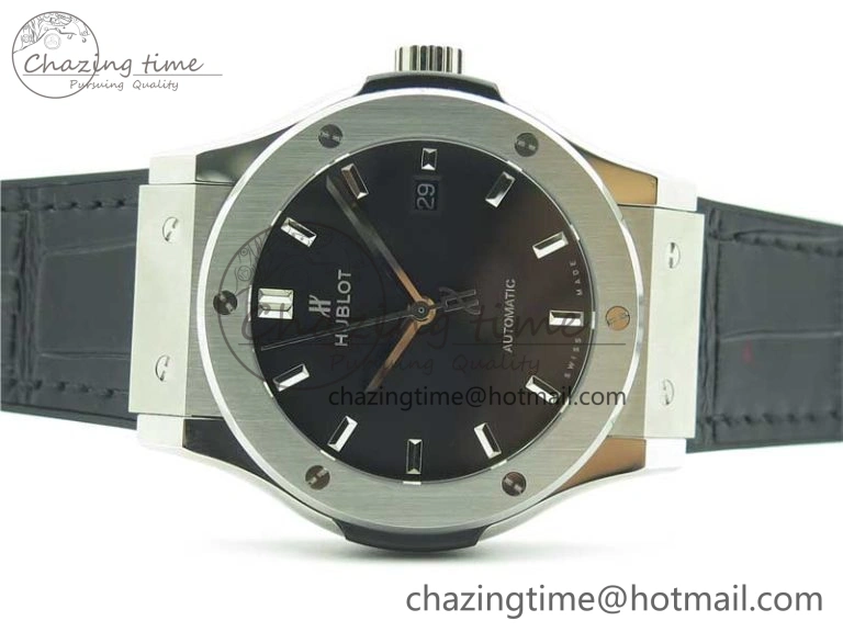 Fusion 42mm SS B50 Black Dial On Black Gummy Strap A FlexibleFit 6816