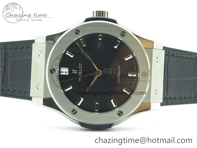 Fusion 42mm SS B50 Black Dial On Black Gummy Strap A FlexibleFit 6816