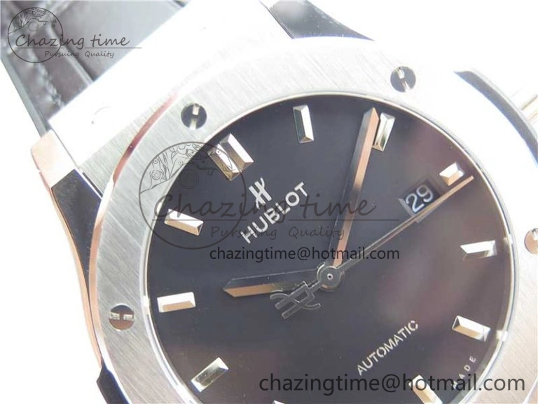 Fusion 42mm SS B50 Black Dial On Black Gummy Strap A FlexibleFit 6816
