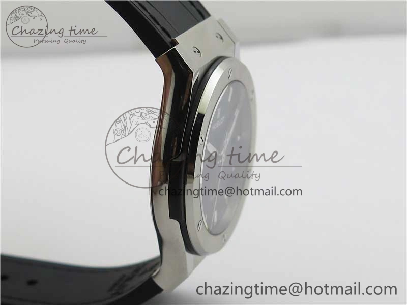 Fusion 42mm SS B50 Black Dial On Black Gummy Strap A FlexibleFit 6816