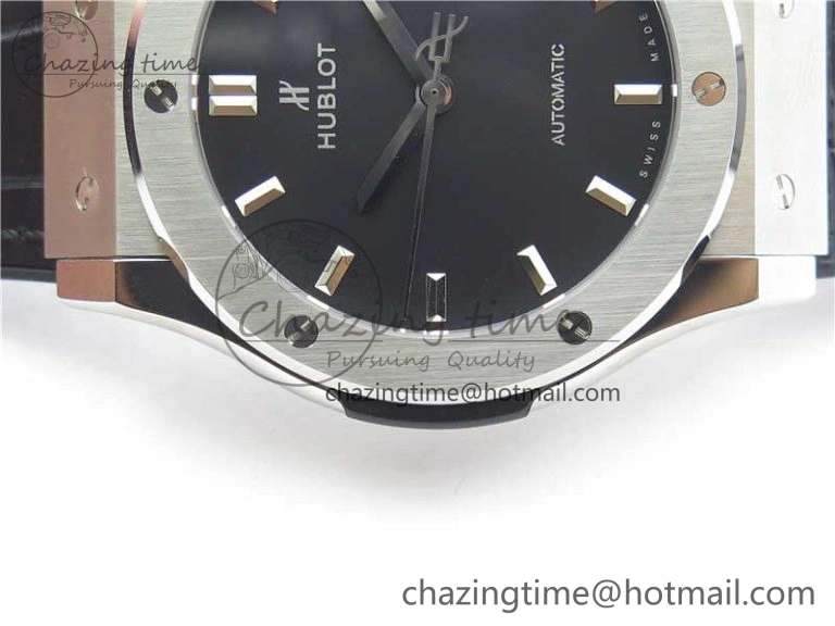 Fusion 42mm SS B50 Black Dial On Black Gummy Strap A FlexibleFit 6816