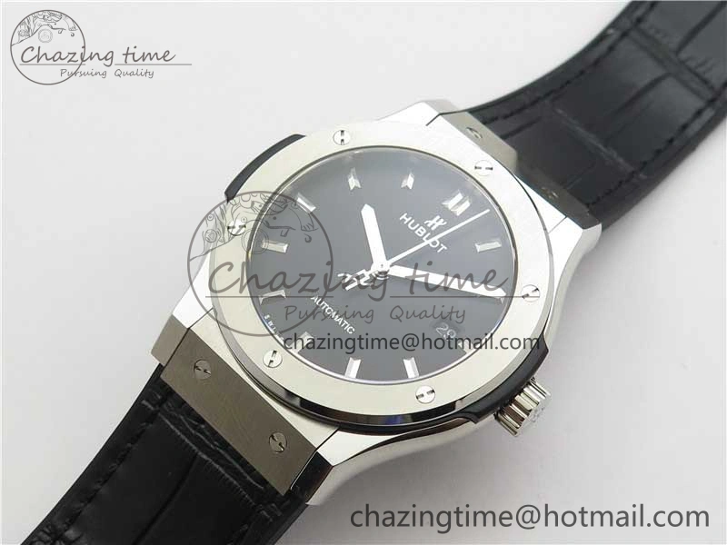 Fusion 42mm SS B50 Black Dial On Black Gummy Strap A FlexibleFit 6816