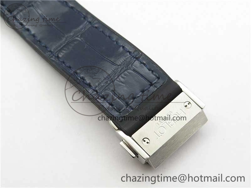 Attractive Fusion 42mm SS B50 Blue Dial On Blue Gummy Strap A 6814