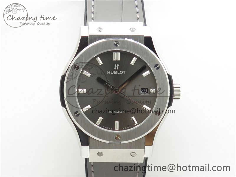 Fusion 42mm SS B50 Gray Dial On Gray Gummy Strap A QuickDry 6815