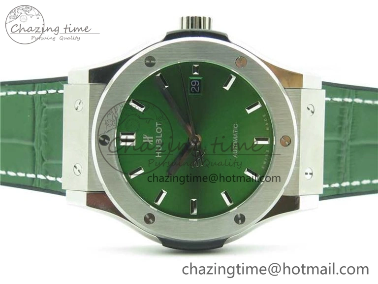 Fusion 42mm SS B50 Green Dial On Green Gummy Strap A NewStyle 6813