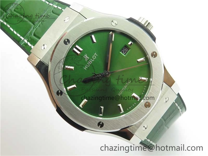 Fusion 42mm SS B50 Green Dial On Green Gummy Strap A NewStyle 6813