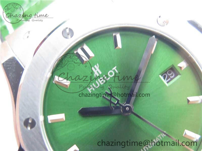 Fusion 42mm SS B50 Green Dial On Green Gummy Strap A NewStyle 6813