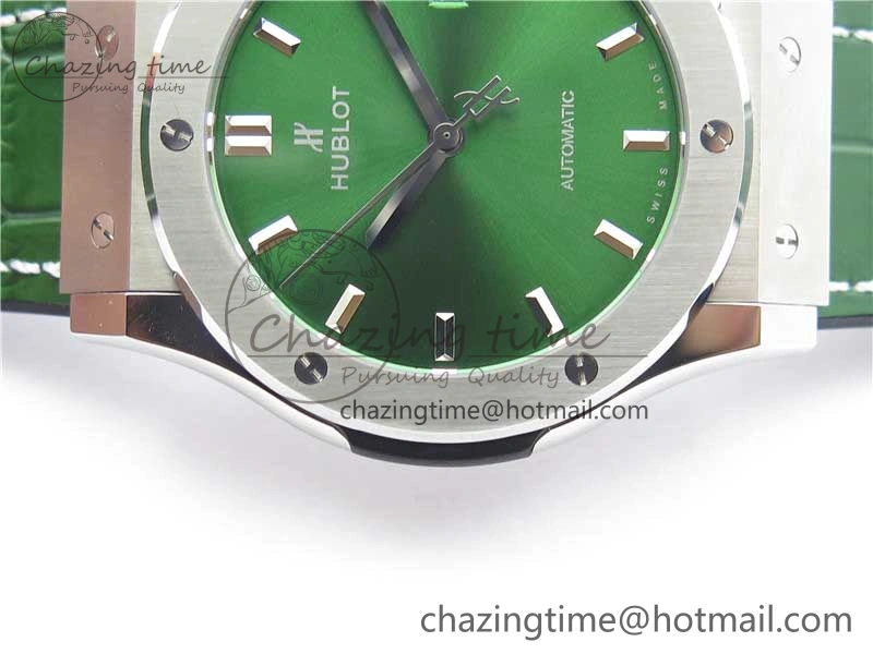 Fusion 42mm SS B50 Green Dial On Green Gummy Strap A NewStyle 6813