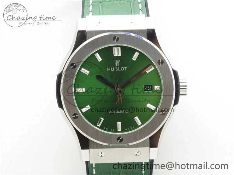Fusion 42mm SS B50 Green Dial On Green Gummy Strap A NewStyle 6813