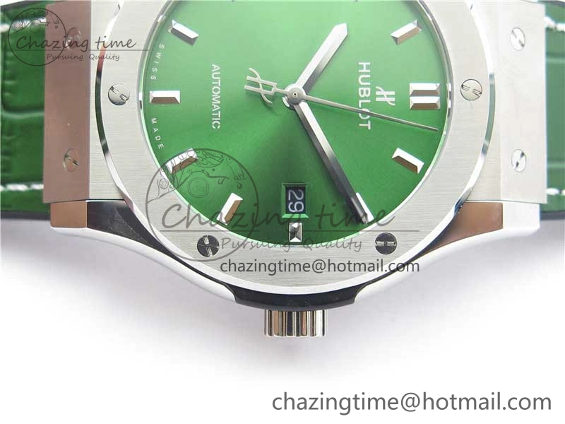 Fusion 42mm SS B50 Green Dial On Green Gummy Strap A NewStyle 6813