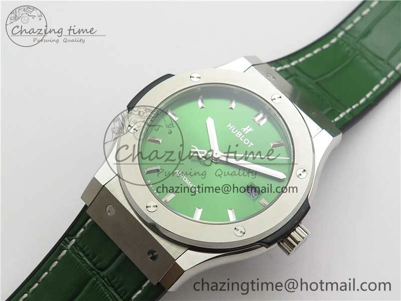 Fusion 42mm SS B50 Green Dial On Green Gummy Strap A NewStyle 6813