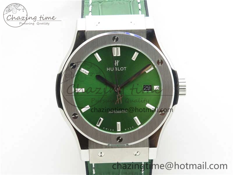 Fusion 42mm SS B50 Green Dial On Green Gummy Strap A NewStyle 6813