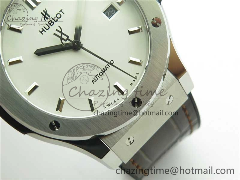Fusion 42mm SS B50 White Dial On Brown Gummy Strap A Timeless 6809