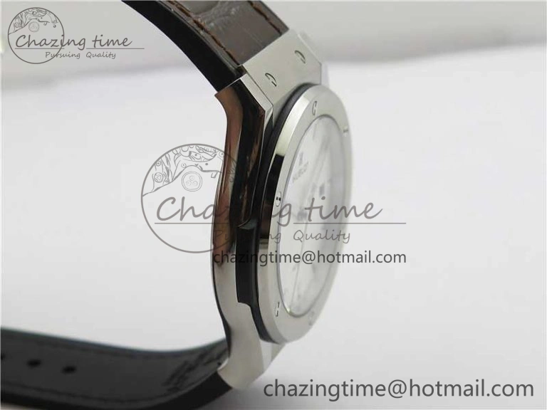 Fusion 42mm SS B50 White Dial On Brown Gummy Strap A Timeless 6809
