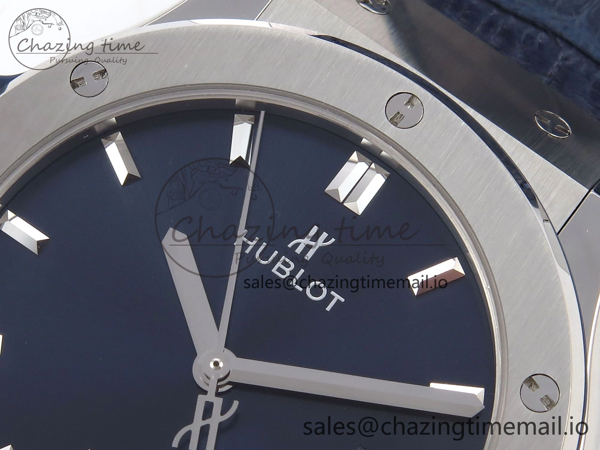 Casual Fusion 42mm SS JJF 1:1 Best Edition Blue Dial on Blue Gummy Leather Strap 6705