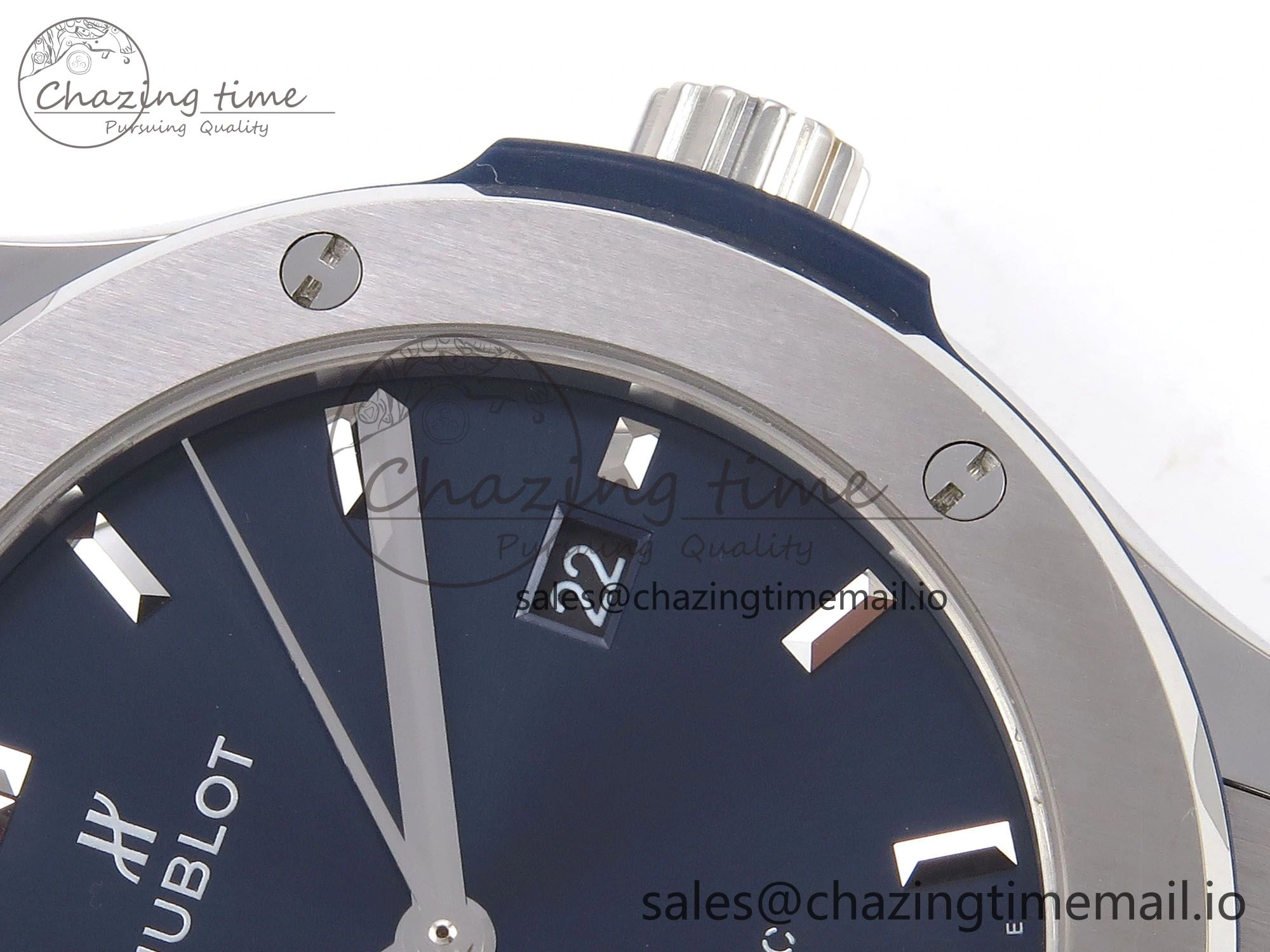 Casual Fusion 42mm SS JJF 1:1 Best Edition Blue Dial on Blue Gummy Leather Strap 6705