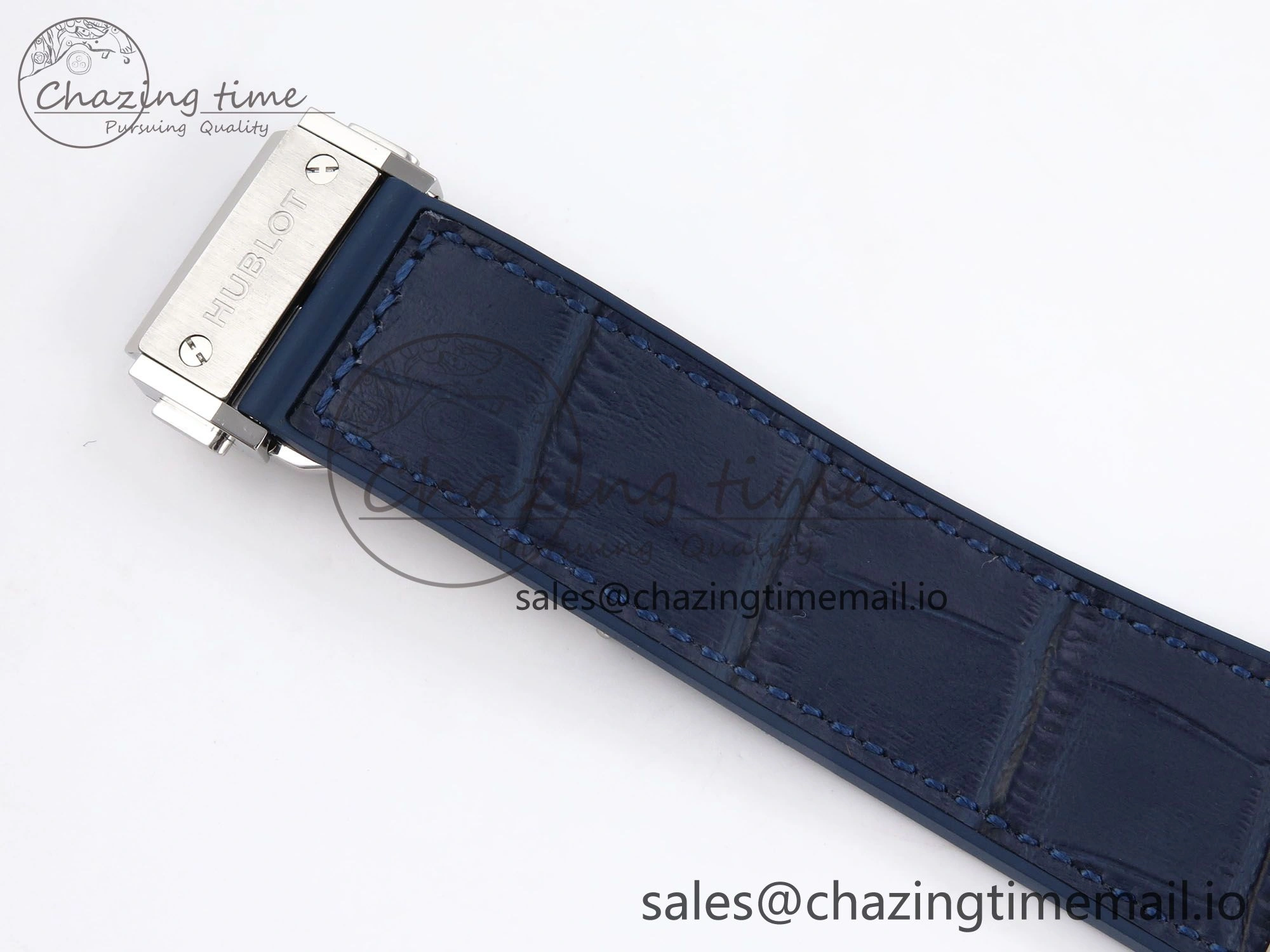 Casual Fusion 42mm SS JJF 1:1 Best Edition Blue Dial on Blue Gummy Leather Strap 6705